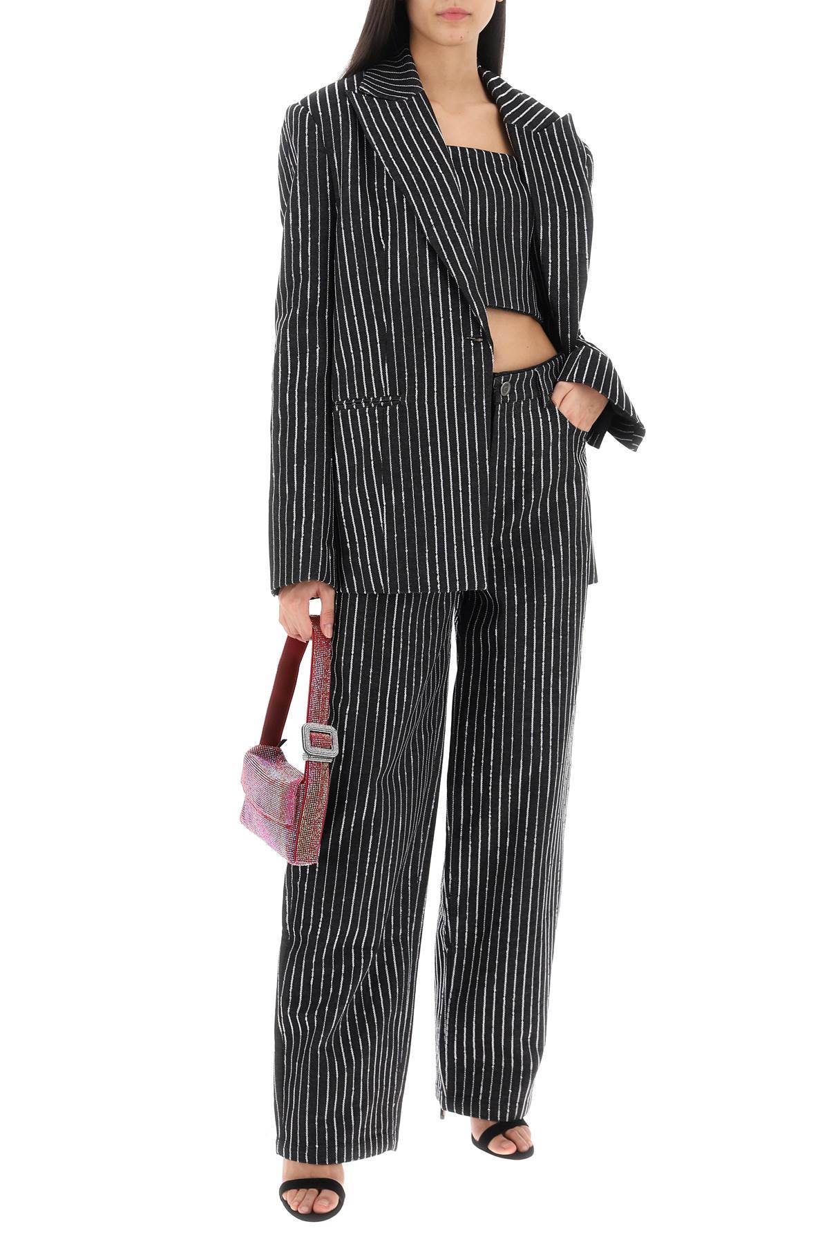 ROTATE blazer with sequined stripes