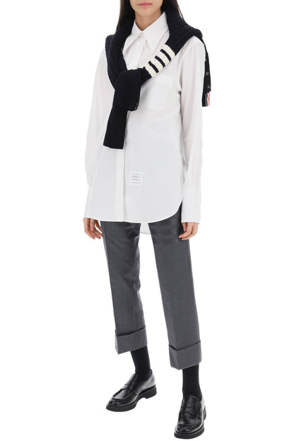 THOM BROWNE pointelle stitch merino wool 4-bar cardigan