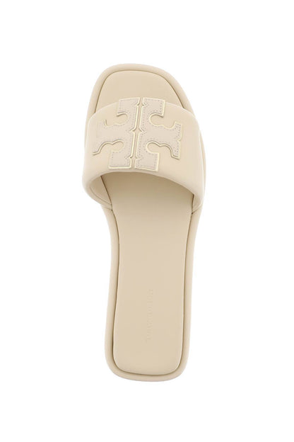 TORY BURCH double t leather slides