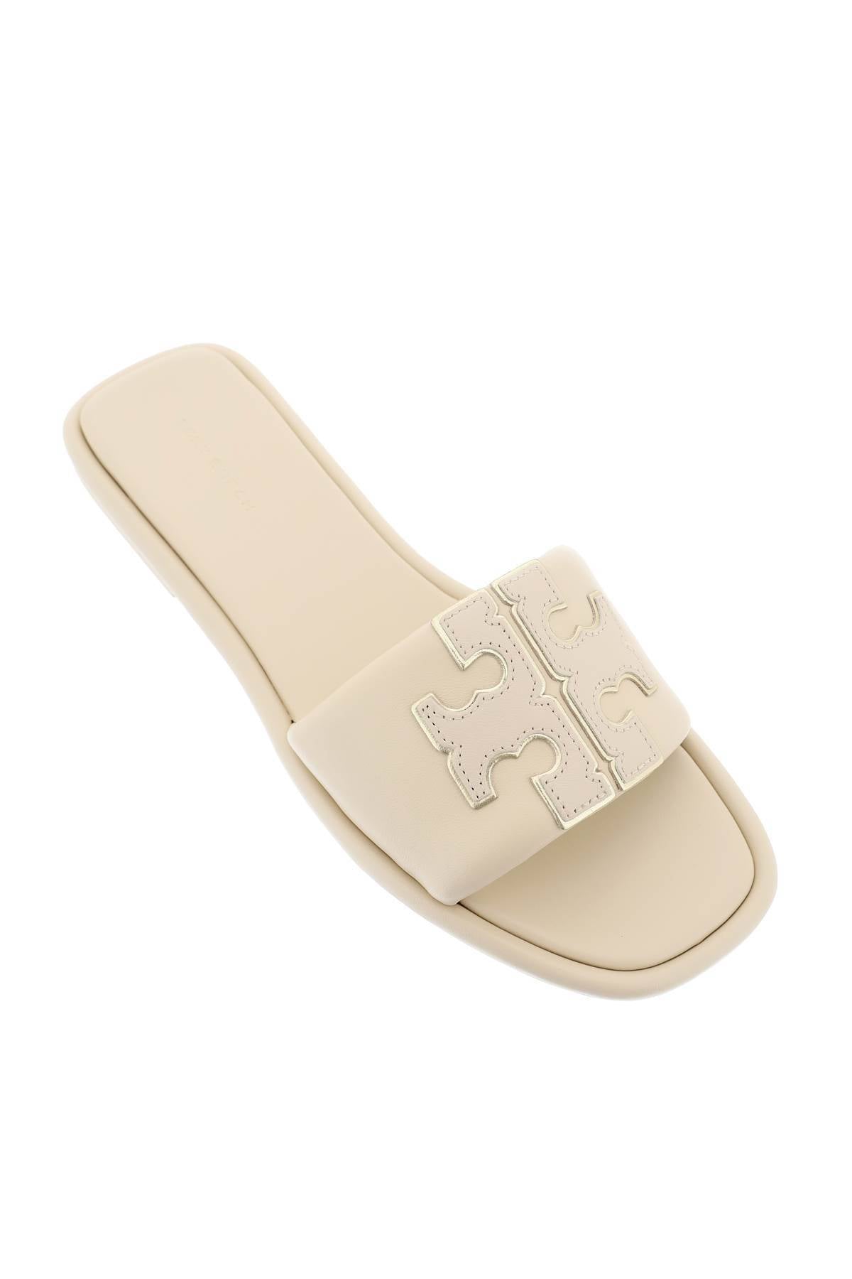 TORY BURCH double t leather slides