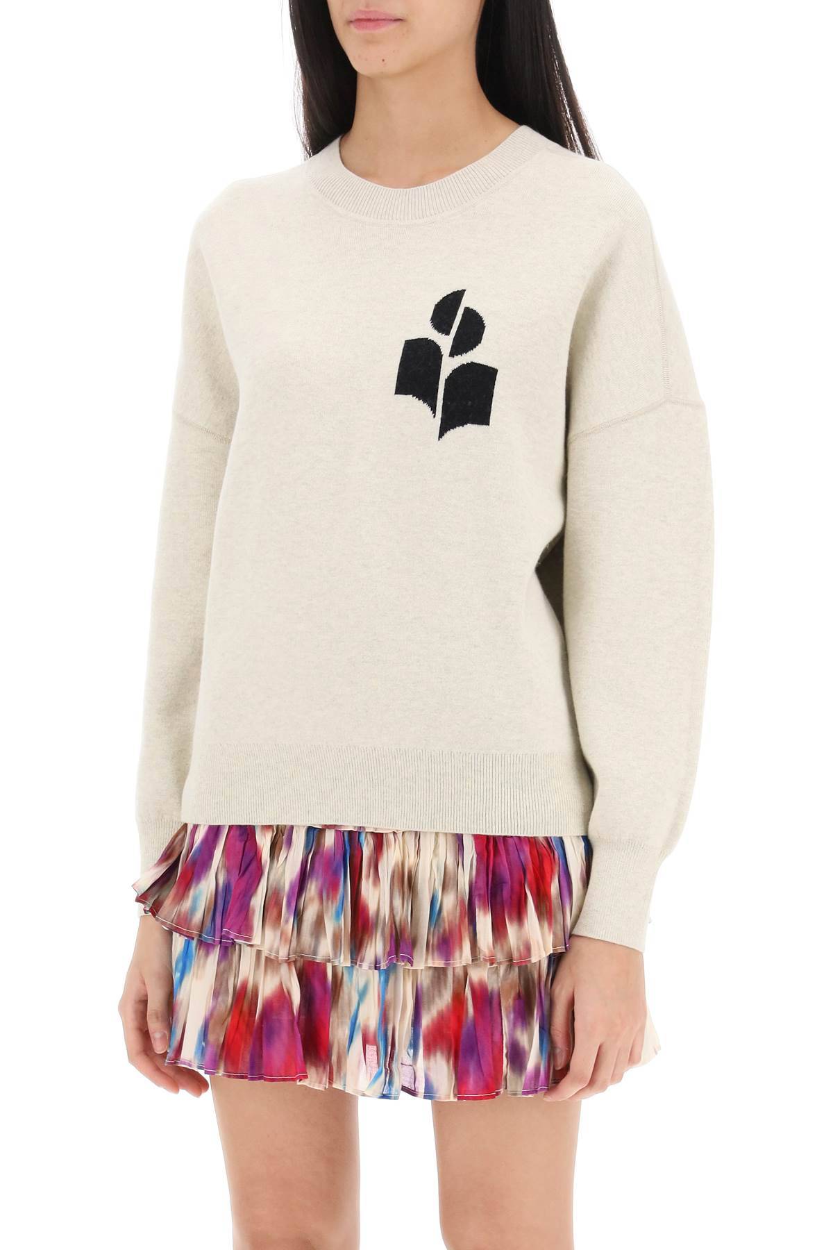 ISABEL MARANT ETOILE atlee sweater with logo intarsia