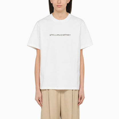 Stella Mc Cartney White Crew Neck T Shirt With Logo