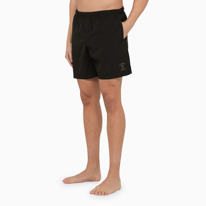 Alexander Mc Queen Black Bermuda Shorts With Logo