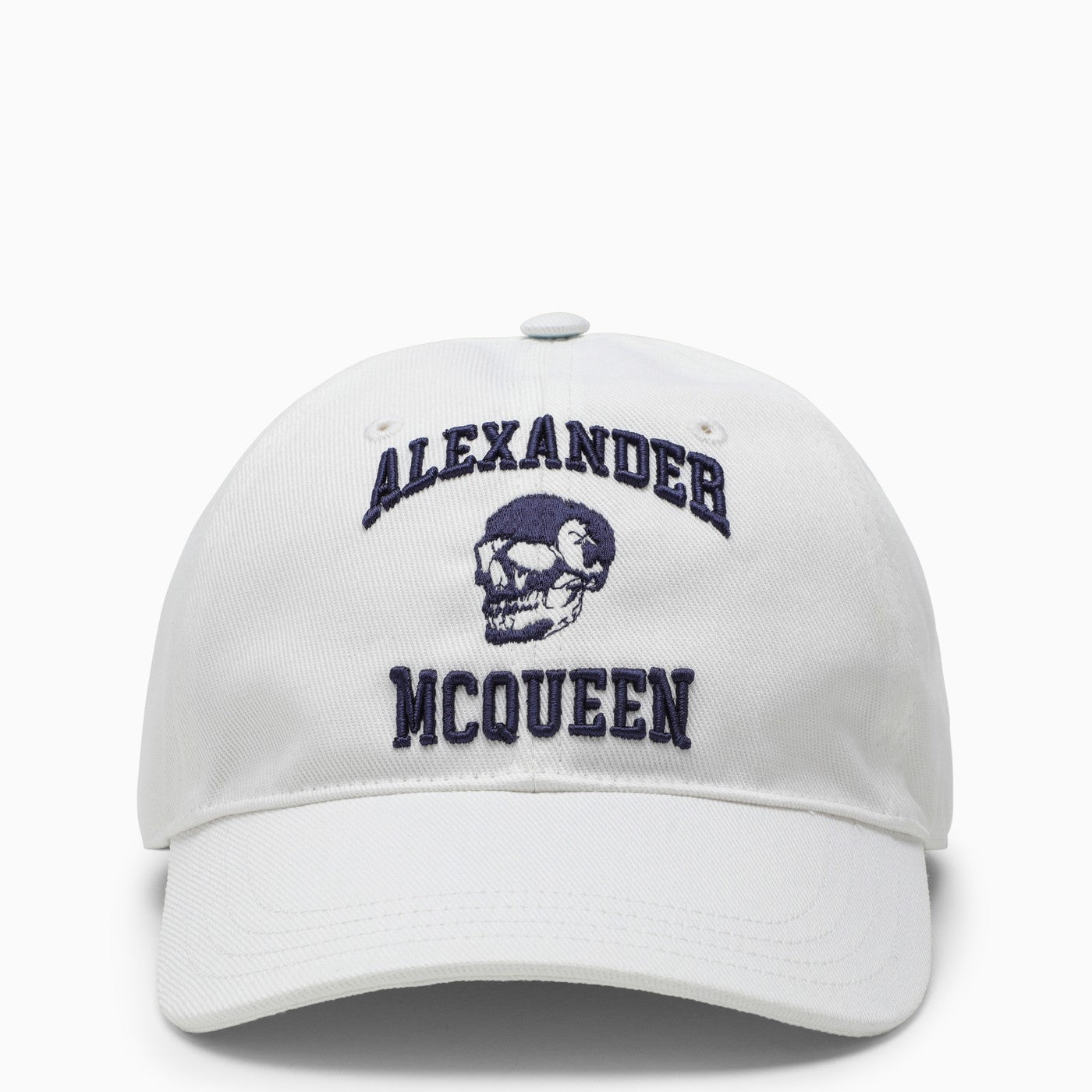 Alexander Mc Queen White Baseball Cap With Logo