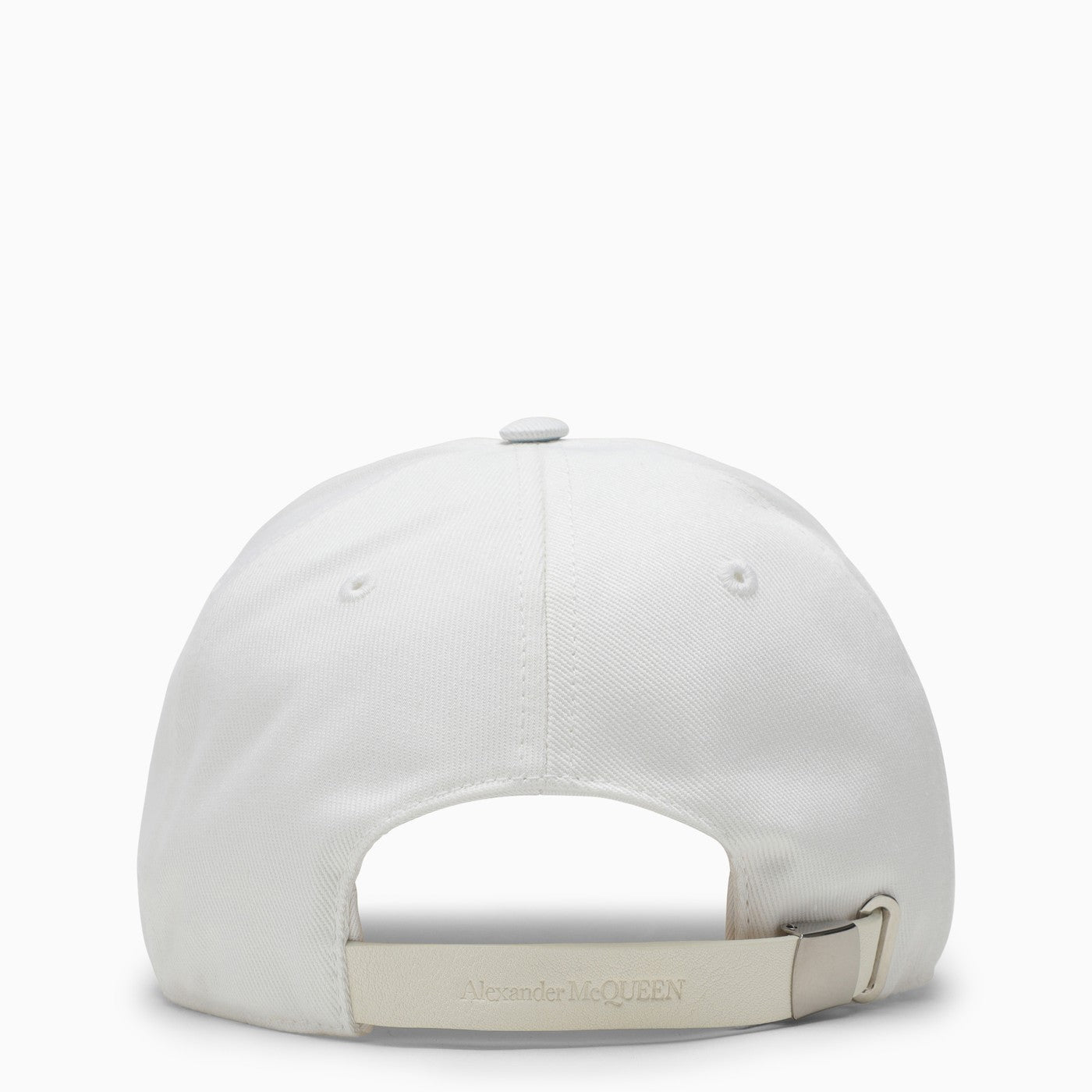 Alexander Mc Queen White Baseball Cap With Logo