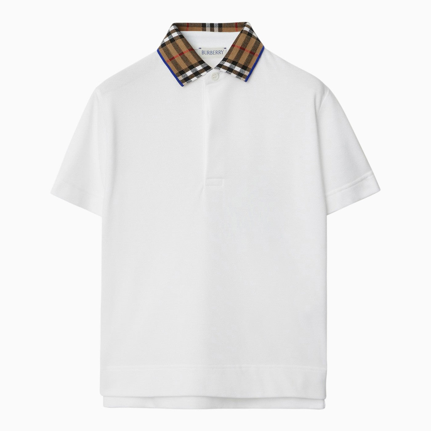 Burberry White Cotton Polo