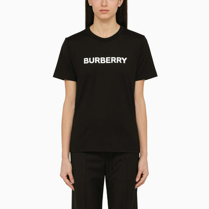 Burberry Black Crew Neck T Shirt With Logo