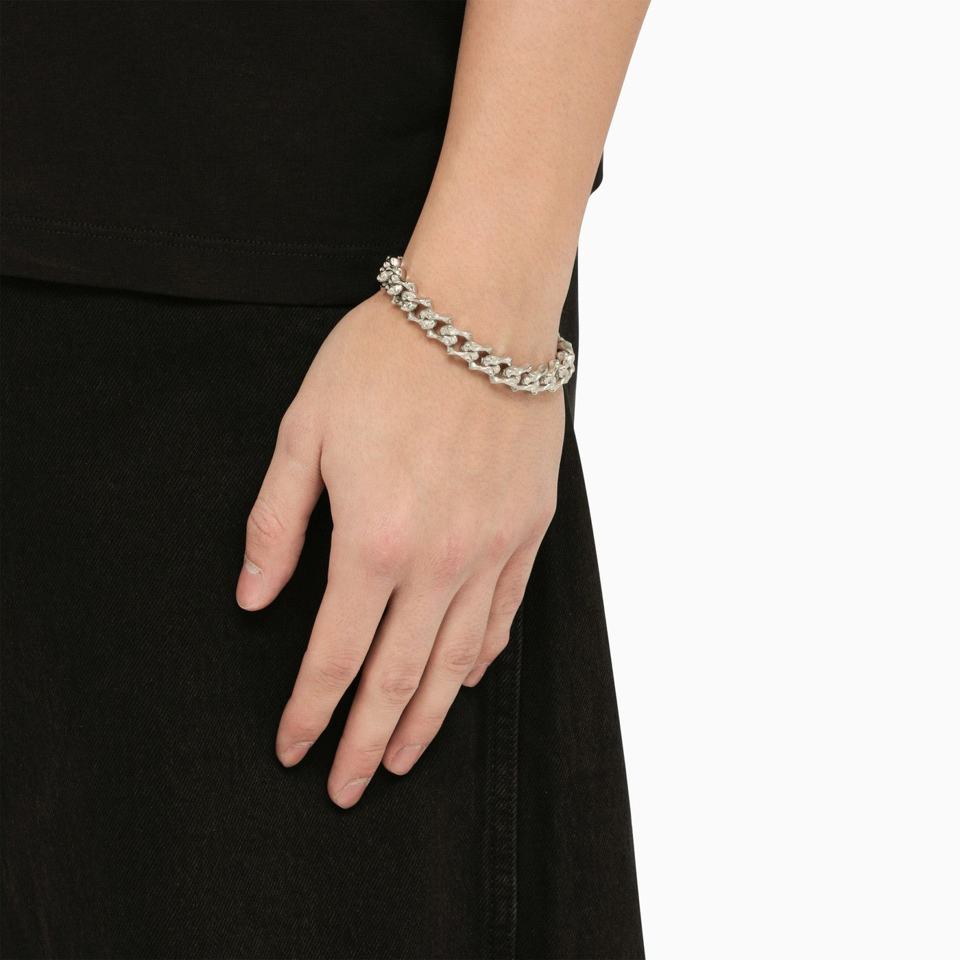 Emanuele Bicocchi Silver 925 Chain Bracelet With Arabesques