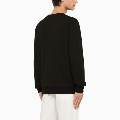 Balmain Black Crewneck Sweatshirt With Logo