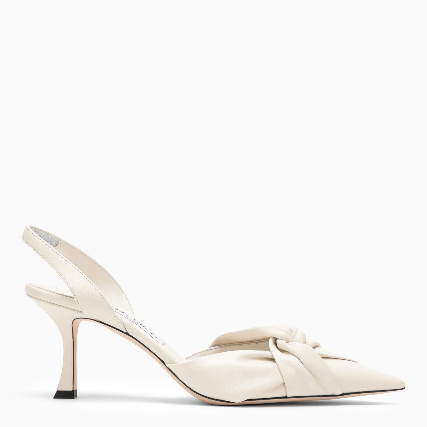 Jimmy Choo Hedera 70 Slingback In Milk Coloured Leather