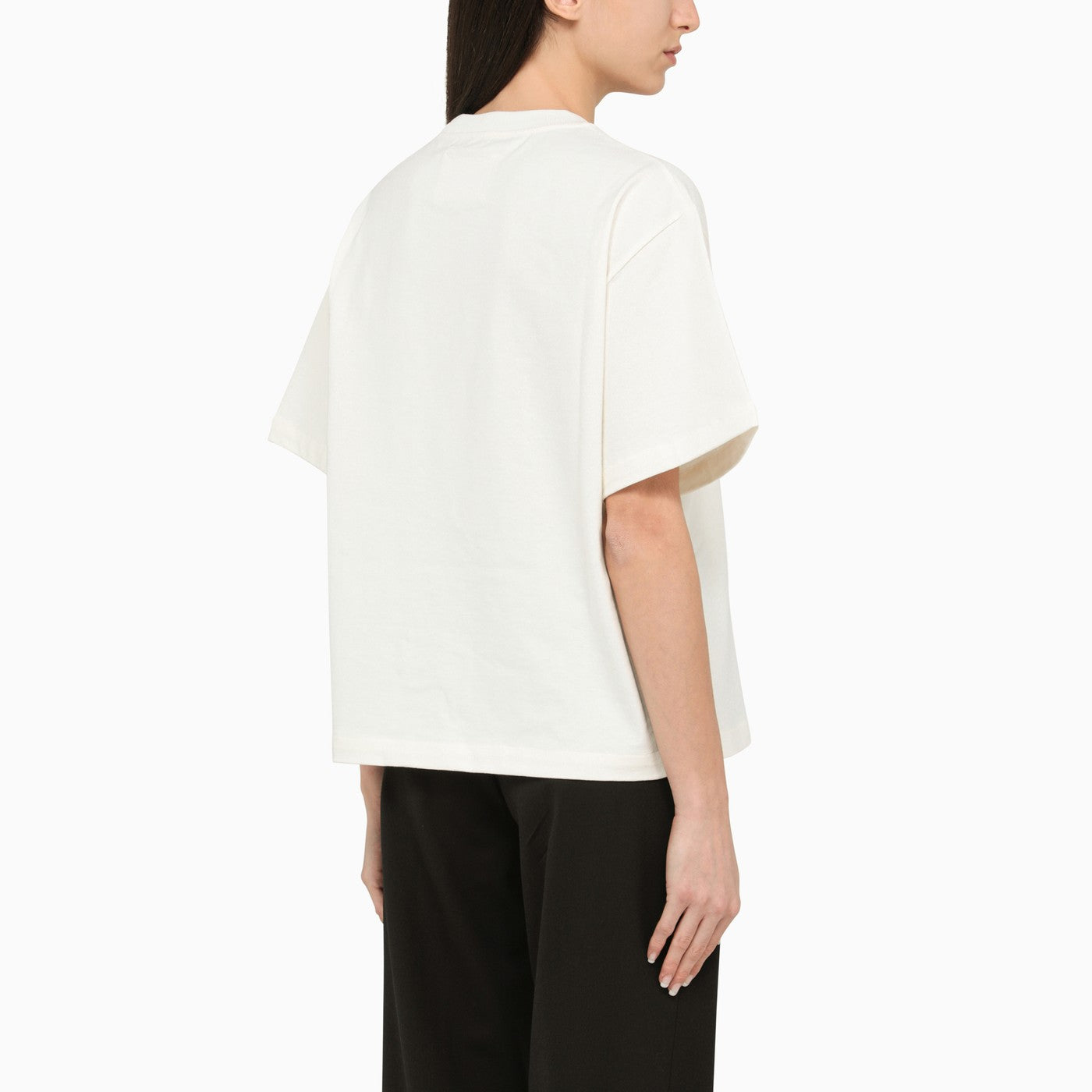 Jil Sander Porcelain Crew Neck T Shirt With Logo