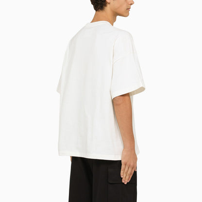 Jil Sander White Wide T Shirt With Logo