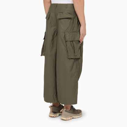 Needles Olive Green Cotton Cargo Trousers