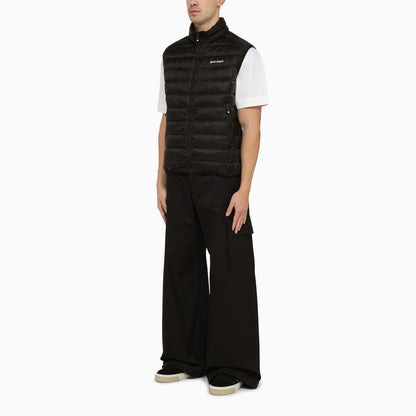 Palm Angels Black Padded Nylon Waistcoat