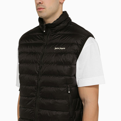 Palm Angels Black Padded Nylon Waistcoat