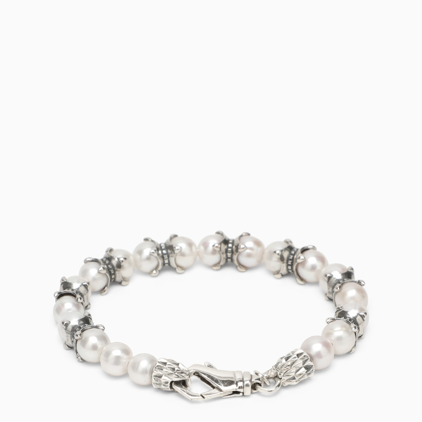 Emanuele Bicocchi Silver 925 Bracelet With Pearls And Claws