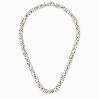 Emanuele Bicocchi 925 Silver Chain Necklace With Crystals