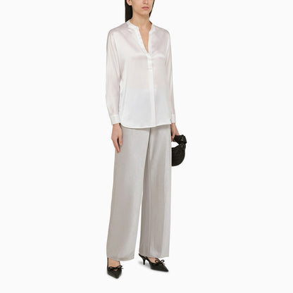 Vince Pearl Grey Satin Trousers