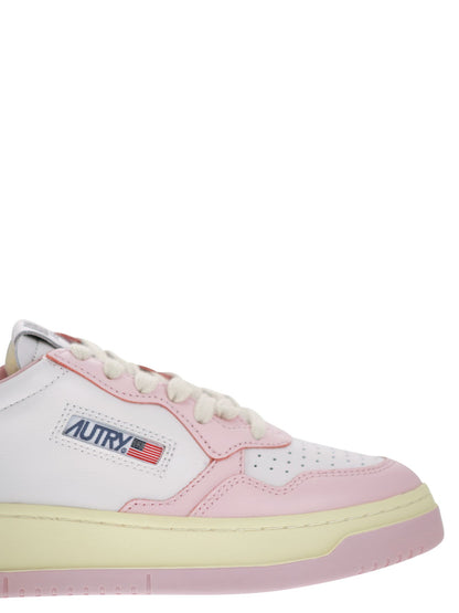 Autry Medalist Low Two Tone Leather Sneakers