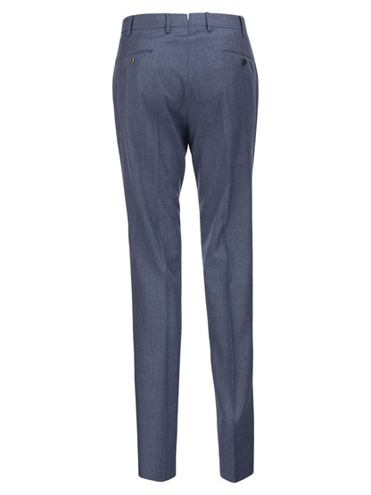 Pt Pantaloni Torino Super Slim Pied De Poule Wool Trousers