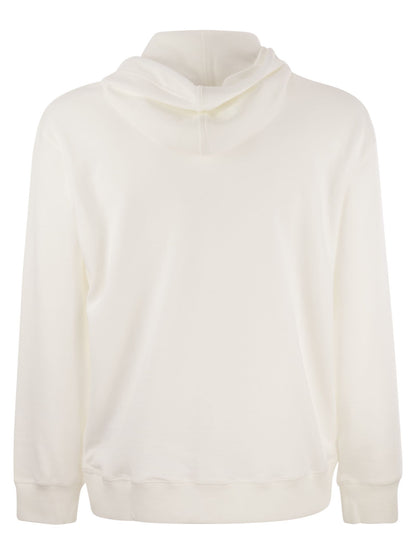 Brunello Cucinelli Cotton Fleece Hooded Topwear