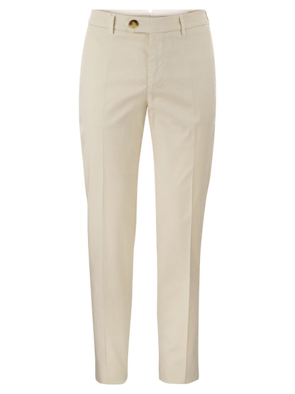 Brunello Cucinelli Italian Fit Cotton Gabardine Trousers