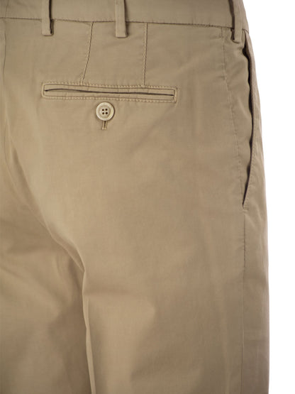 Brunello Cucinelli Italian Fit Cotton Gabardine Trousers