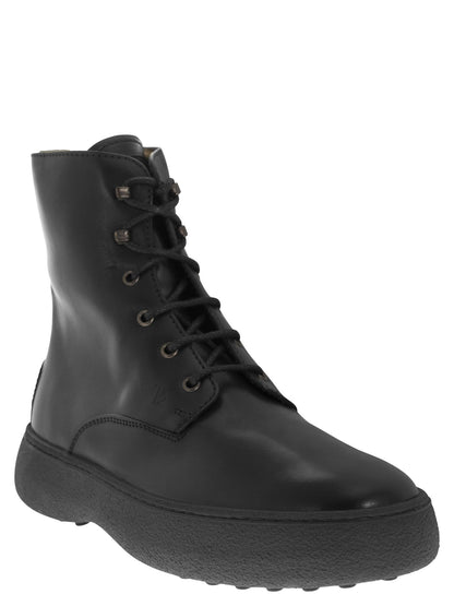 Tod's Leather Lace Up Boot