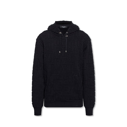 Balmain Monogrammed Hooded Sweatshirt